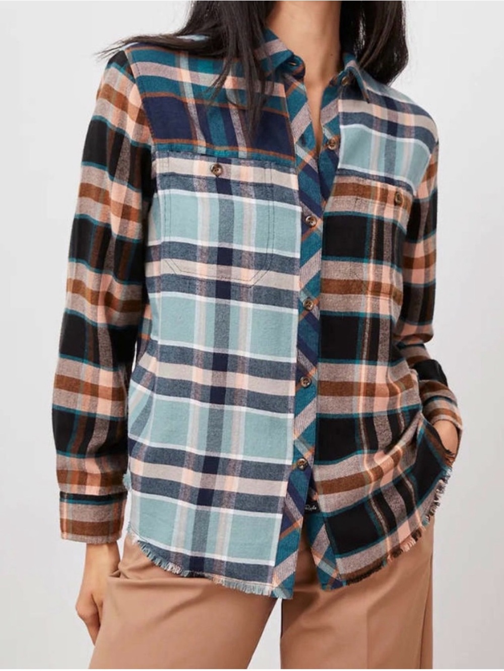 Rails Brando buttondown Heathrow Mixed Plaid